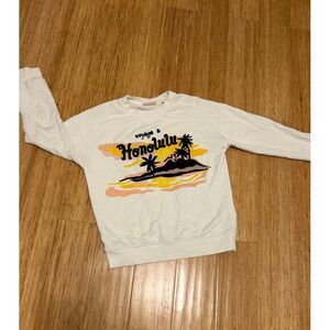 Scotch & Soda‎ Small Ladies Vtg Honolulu Graphic Sweatshirt Tropical Beach